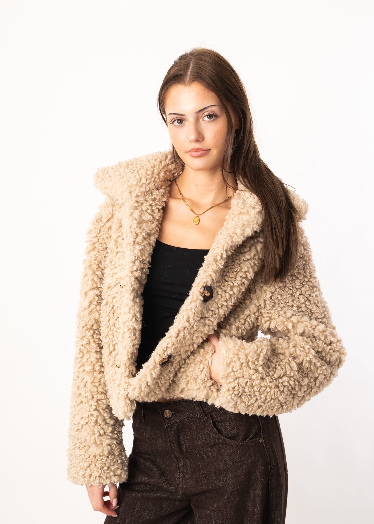 Curly Sheepskin Cozy Jacket