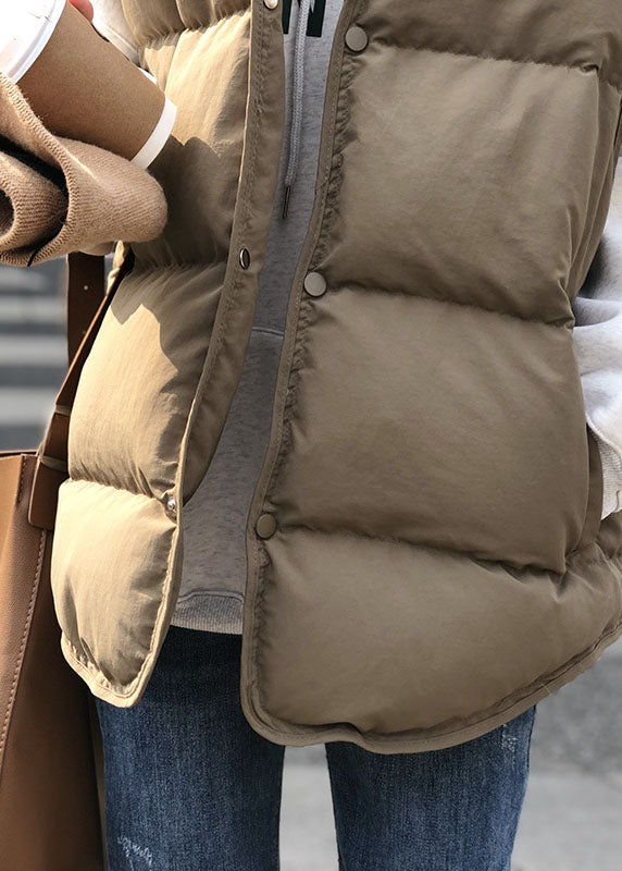 Quilted Sleeveless Vest with Stand Collar for Women