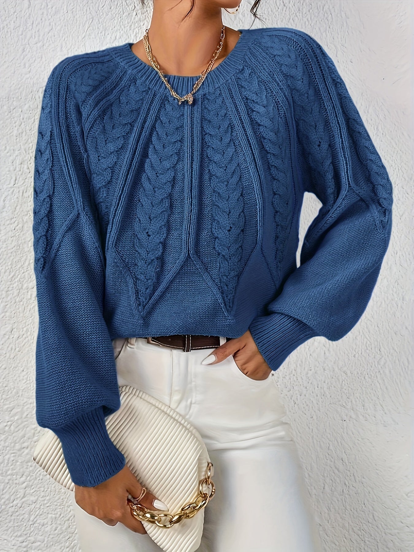 Elegant Long Sleeve Pullover Sweater
