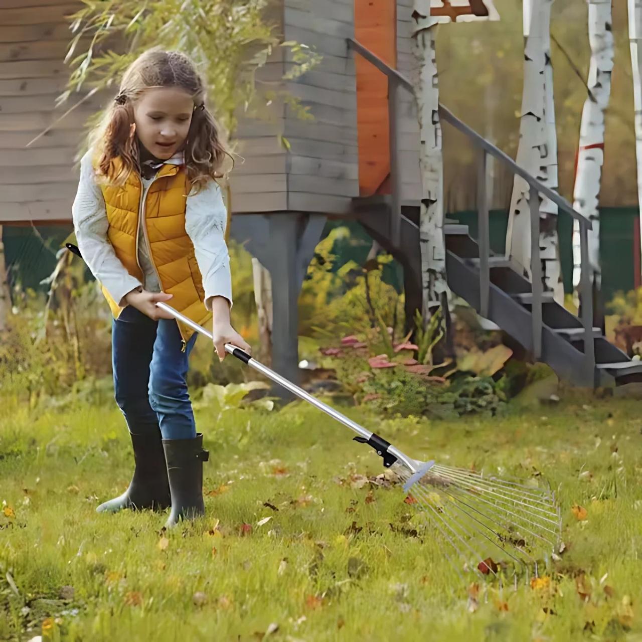 Versatile Lightweight Garden Rake for Yard and Lawn Care