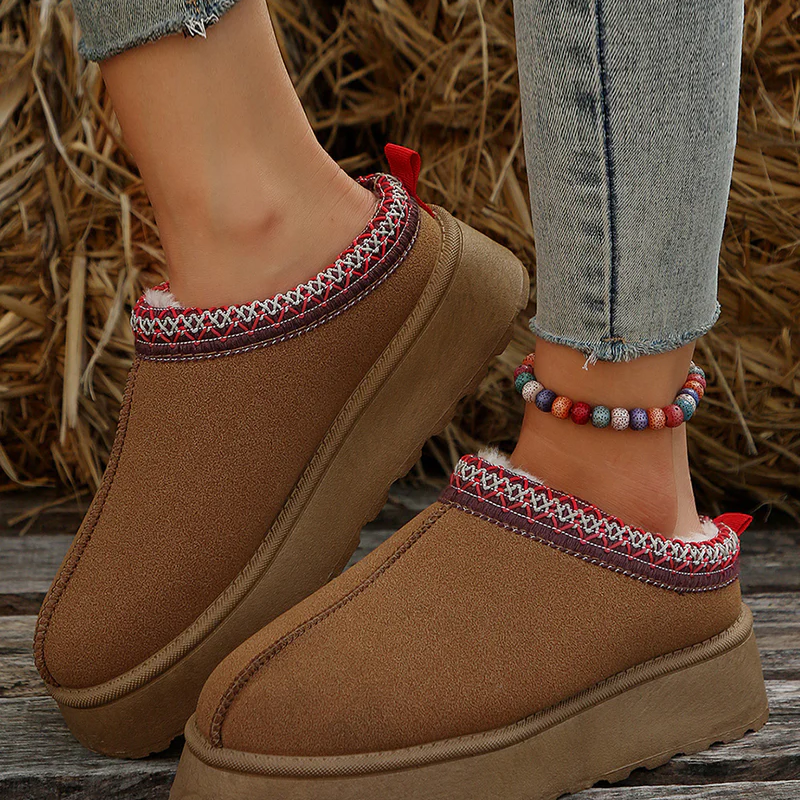 Cozy Faux Fur Lined Wedge Heel Ankle Boots