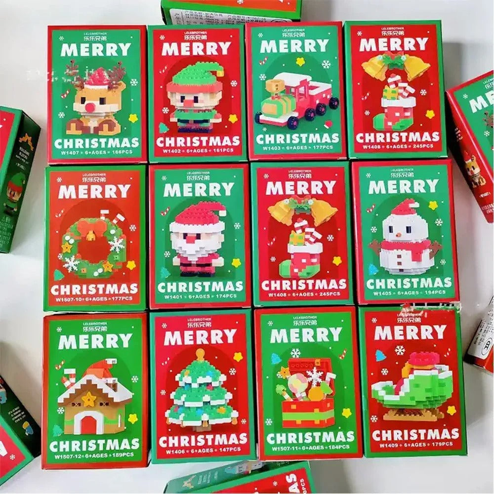 Festive Building Block Figures for Holiday Family Fun