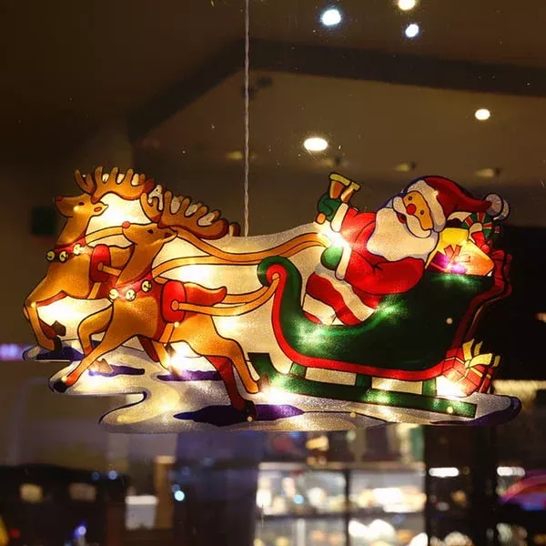 1+1 FREE | Festive Christmas Window Hanging Lights for Holiday Decor