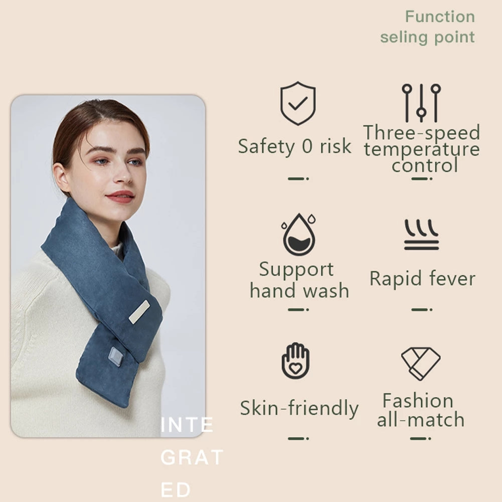 Cozy Electric Heated Scarf for Winter Warmth