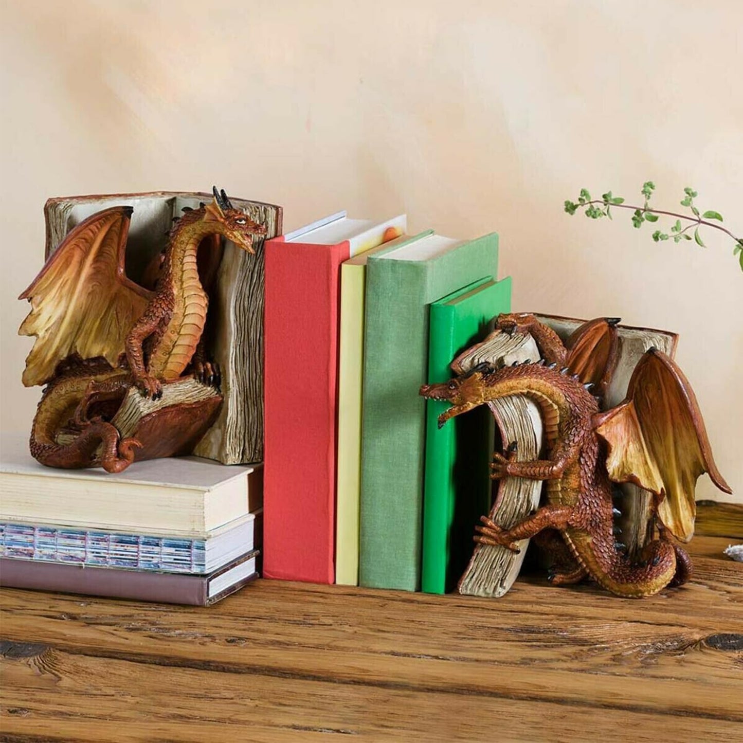 Mythical Dragon Bookends for Magical Home Decor
