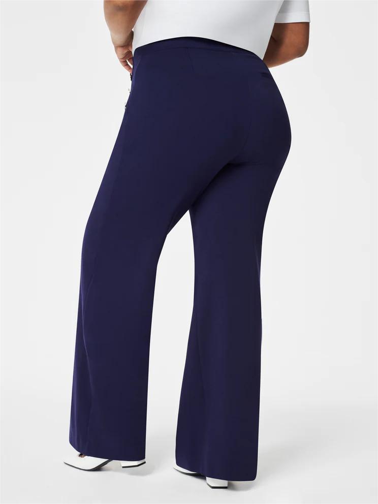 High-Waist Wide-Leg Pants with Hidden Belly Comfort
