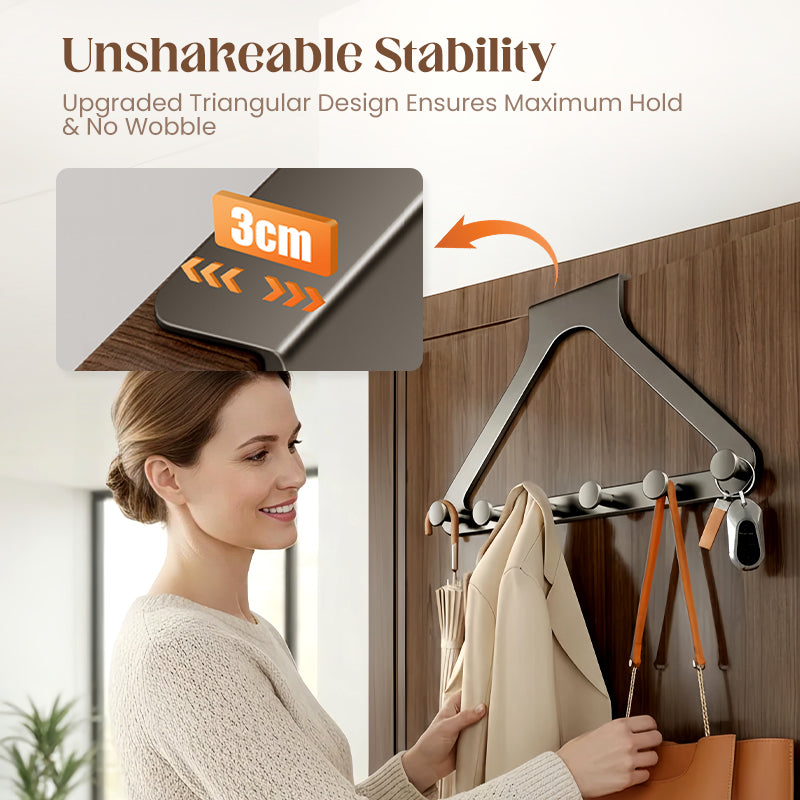 HangEase™ - Overdoor 6-Hook Organizer Rack