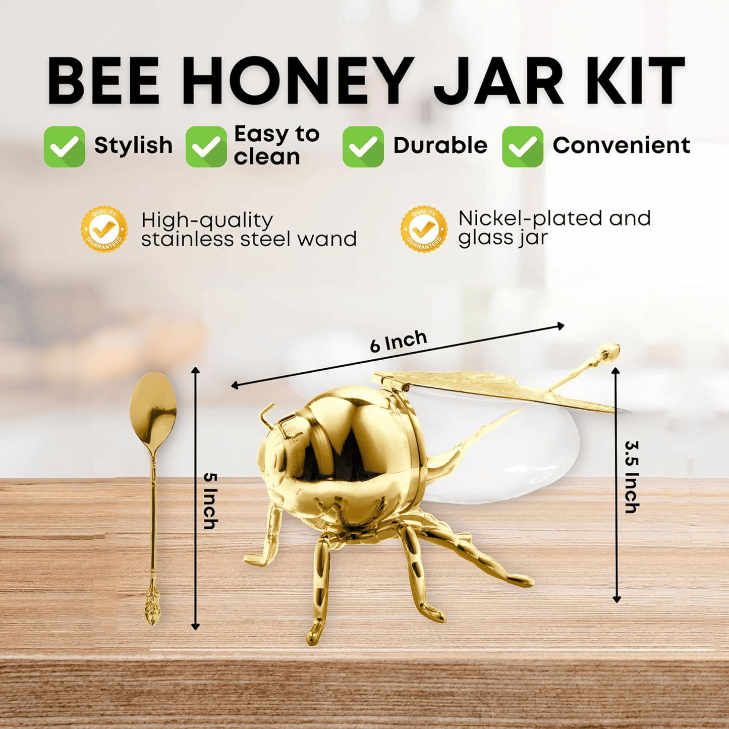 HoneyHive™ - Decorative Bee-Shaped Honey Jar