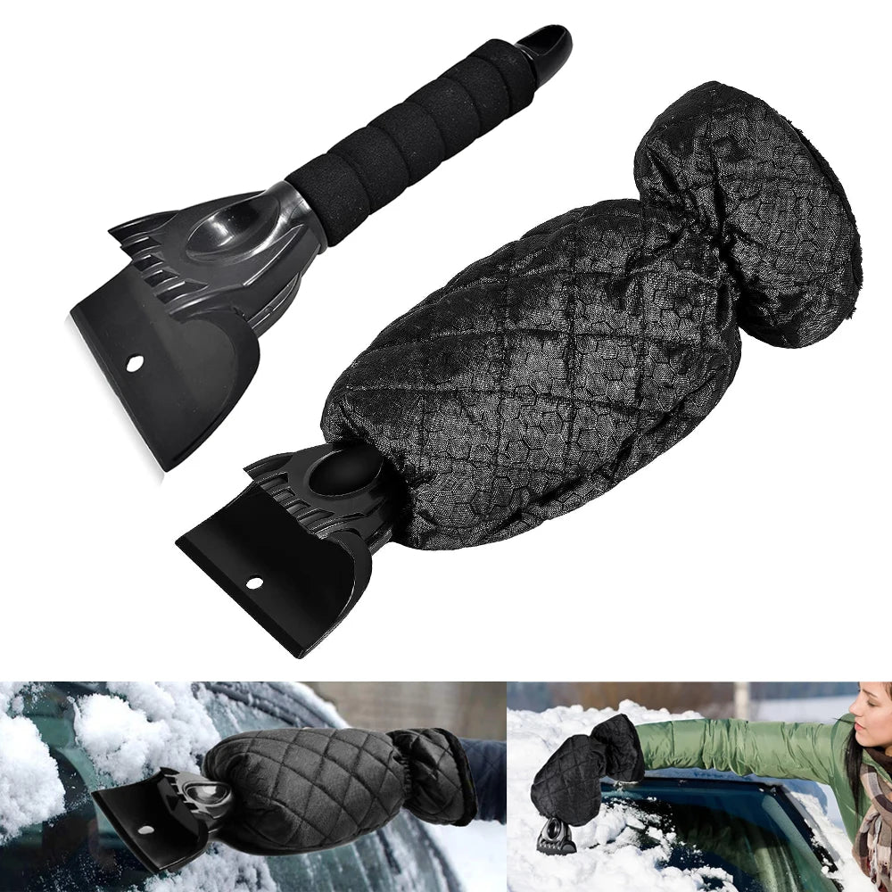 FrostGuard™ Waterproof Ice Scraper with Glove & Scratch-Resistant Shovel