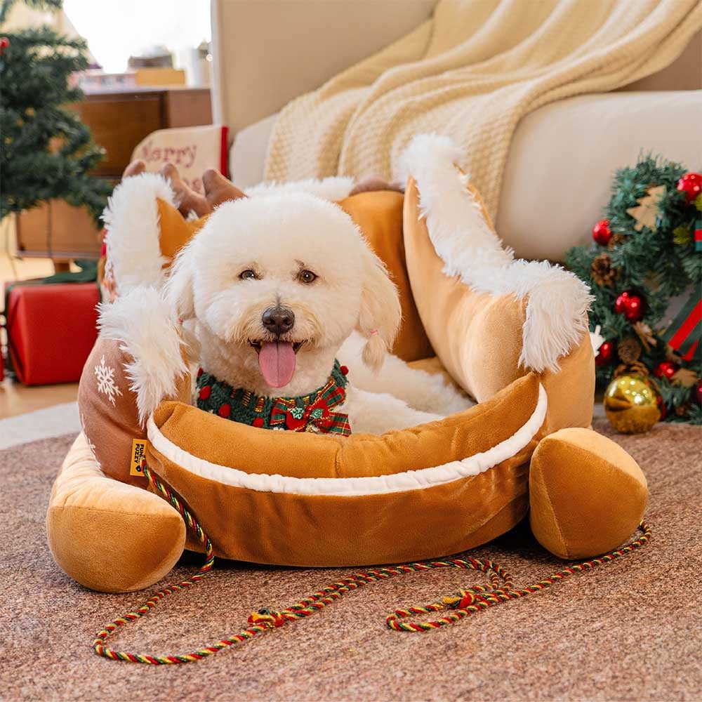 PawSleigh™ - Cozy Winter Dog Bed for Warm, Dreamy Nights