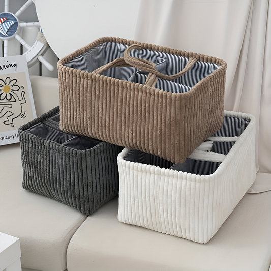 StorEase™ - Polyester Compartment Storage Basket