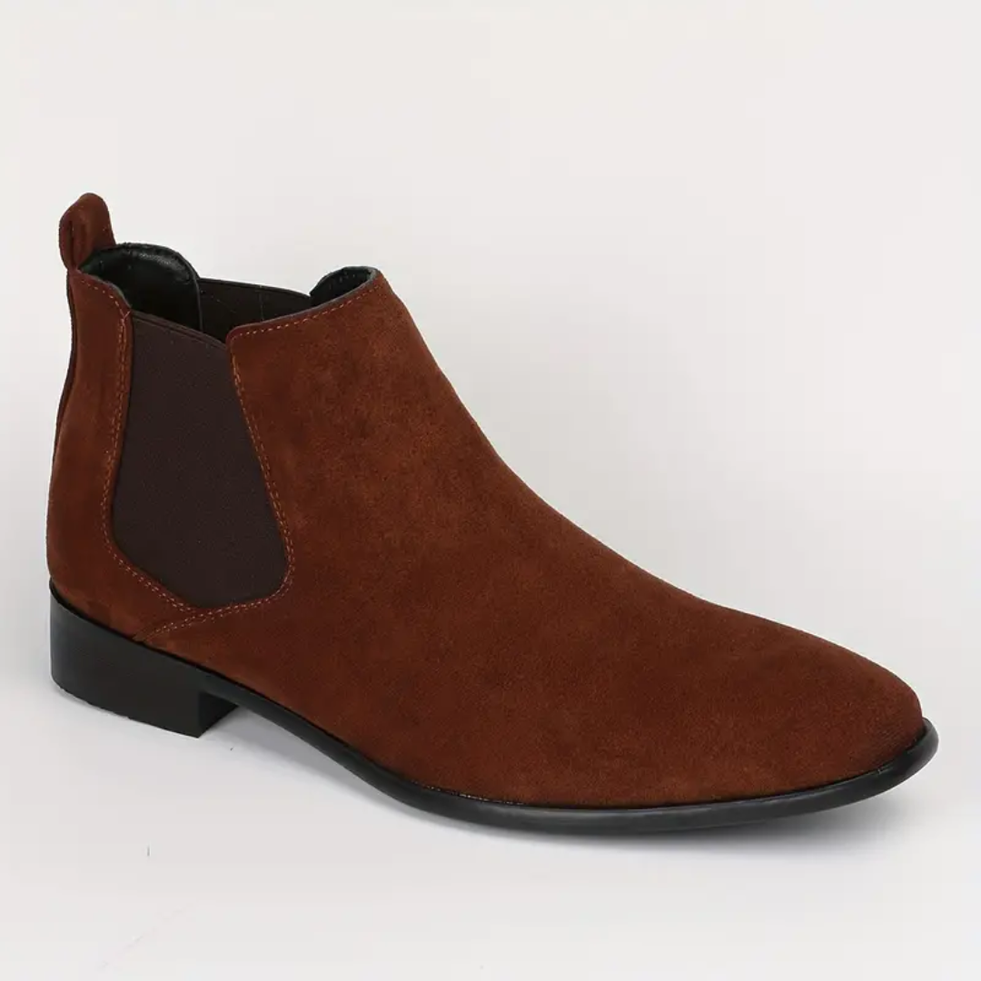 Classic Leather Chelsea Boots with Low Heel