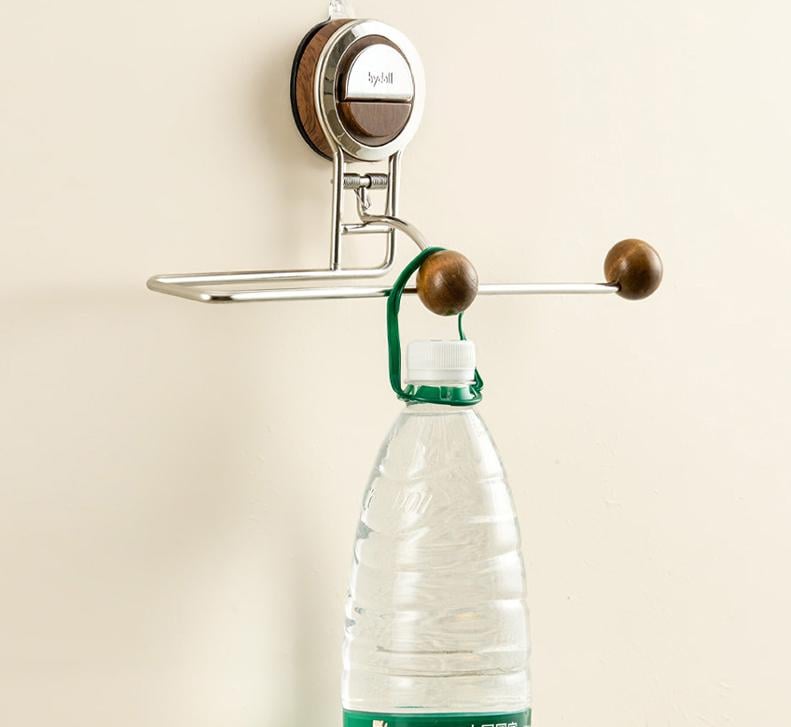 Sleek Drill-Free Paper Towel Holder with Suction Cup Organizer
