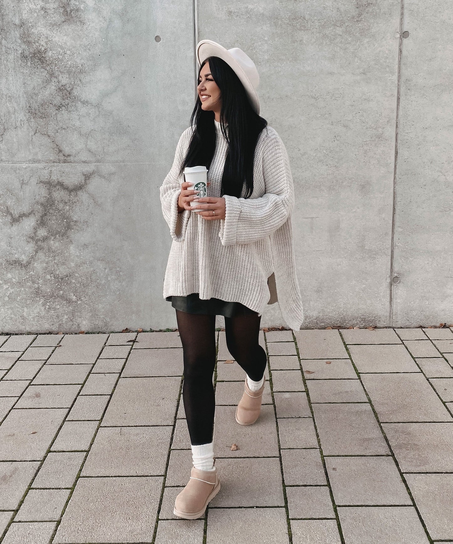 Cozy Oversized Knit Sweater in Soft Beige