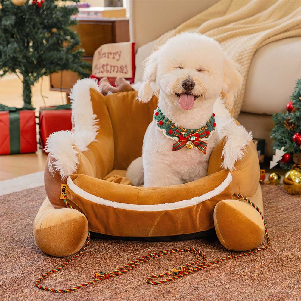 PawSleigh™ - Cozy Winter Dog Bed for Warm, Dreamy Nights