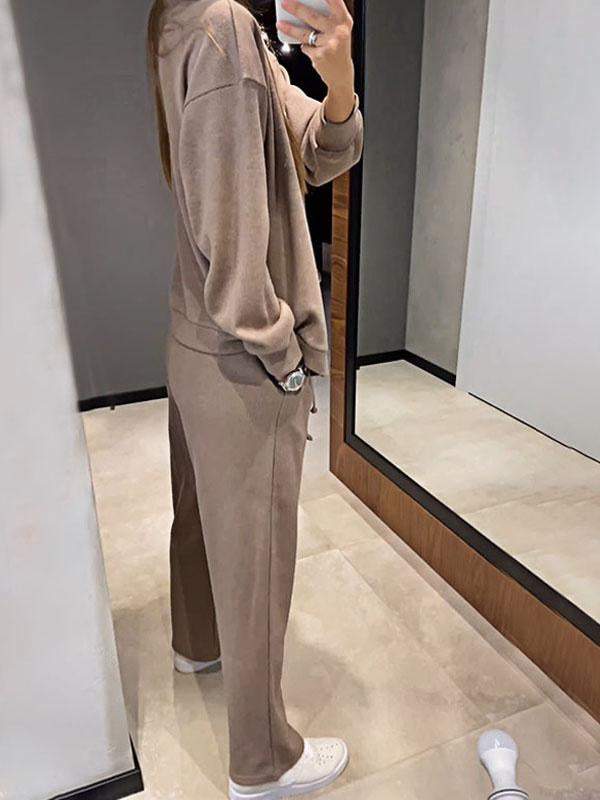 Cozy Casual V Neck Sweater and Pants Set