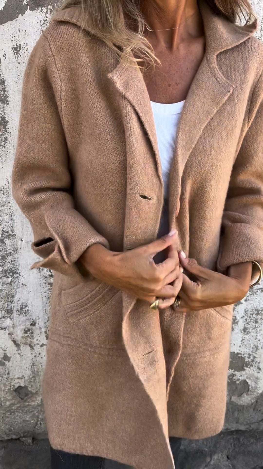 Casual Chic Lapel Cardigan with Pockets