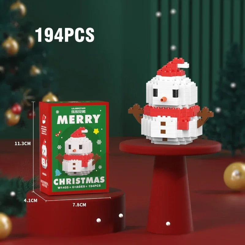Festive Building Block Figures for Holiday Family Fun