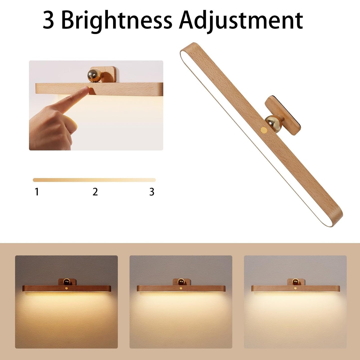 LumaWood - Effortless Magnetic Lamp with Soft Natural Light Anywhere