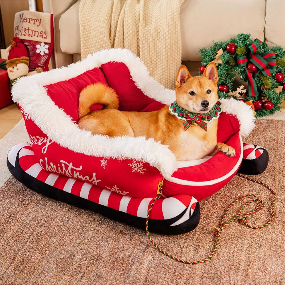 PawSleigh™ - Cozy Winter Dog Bed for Warm, Dreamy Nights
