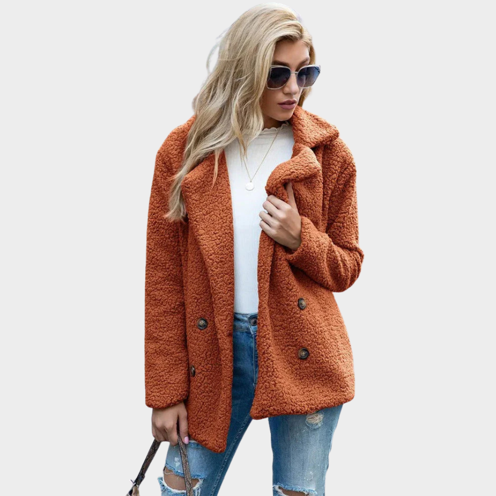 Cozy Collared Teddy Coat for Chic Winter Style