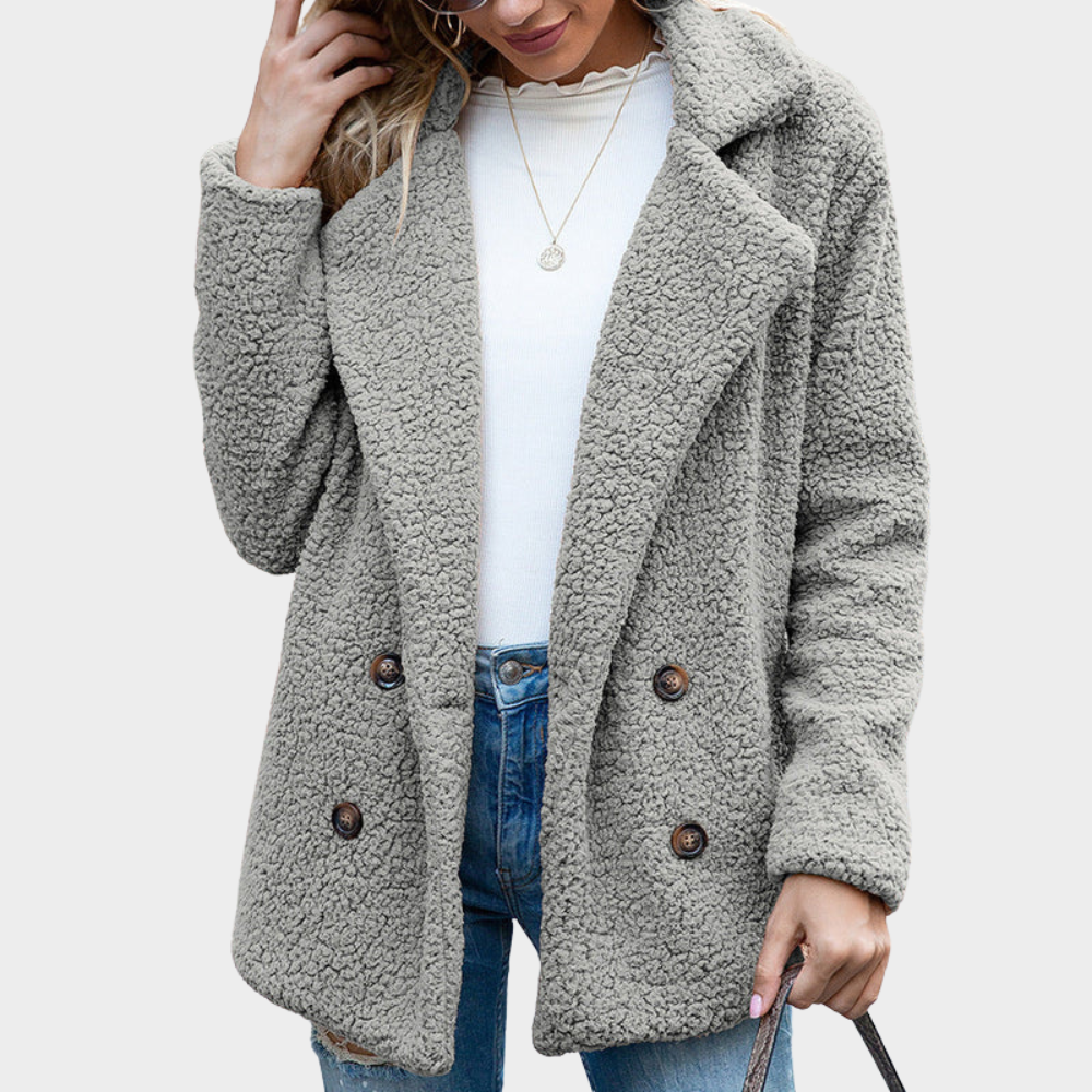 Cozy Collared Teddy Coat for Chic Winter Style