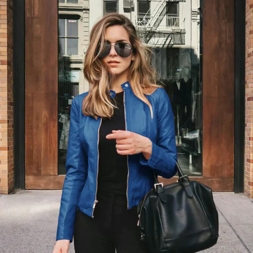 Elegant Italian Leather Biker Jacket