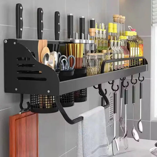 OrderlyNest™ - Kitchen Wall Shelf Organizer