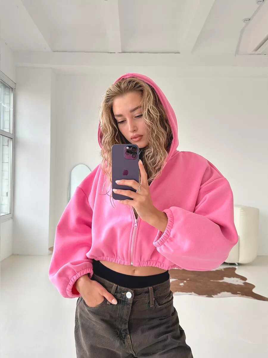 Casual Lightweight Short Sports Hoodie Jacket