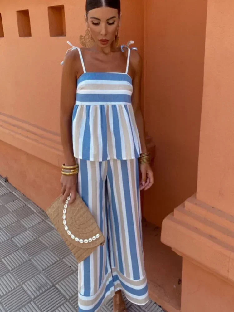 Vibrant Printed Two-Piece Set for Breezy Summer Style