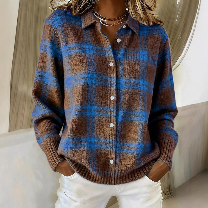Cozy Checkered Women's Sweater