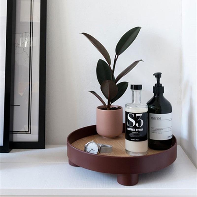 Elegant Wooden Serving Tray for Home Decor and Entertaining