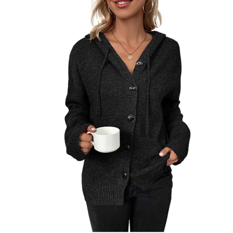 Cozy Knitted Button-Down Cardigan for Women