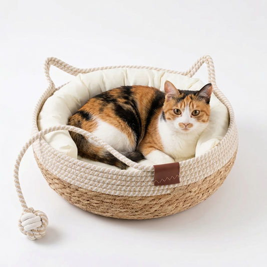 PurrNest - Ultimate Cozy Cat Bed for Year-Round Comfort