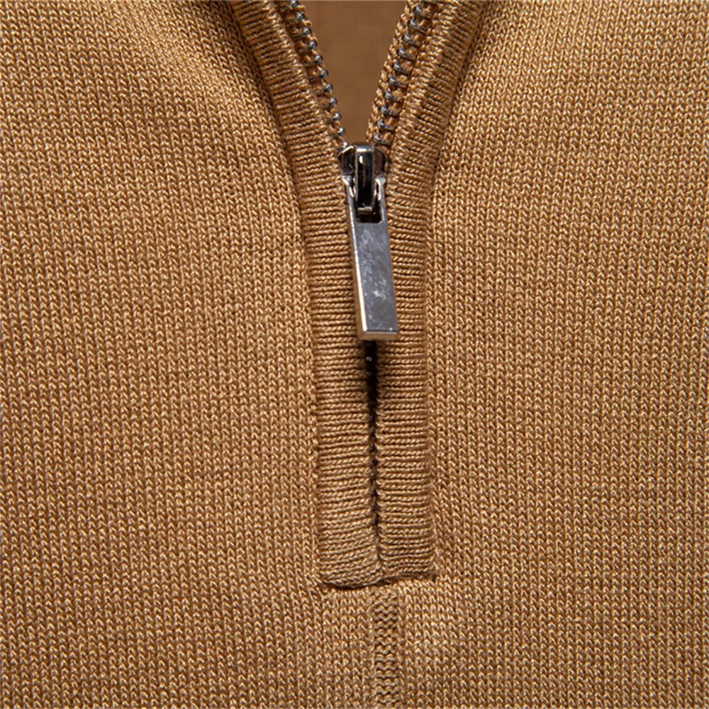 Men's Stretch Viscose Polo Shirt with Knit Texture