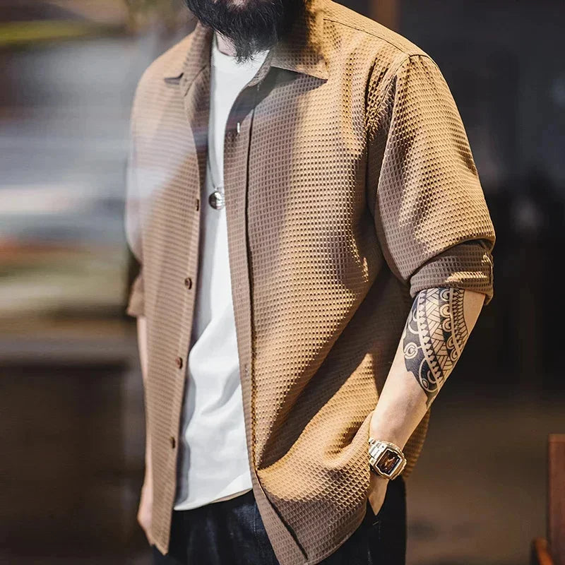 Timeless Stand Collar Shirt for Effortless Style