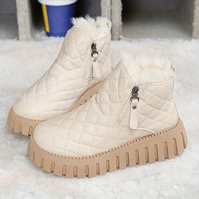 Women's Leather Winter Boots with Orthopedic Support