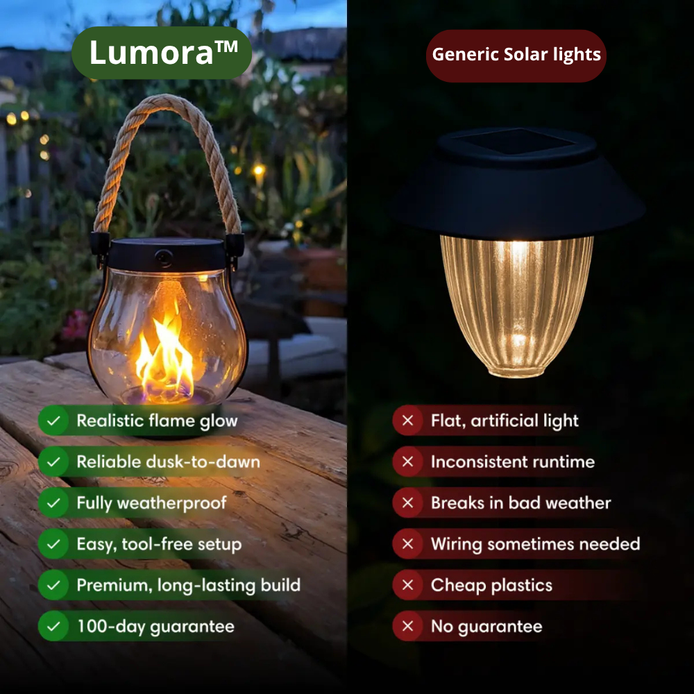 Lumora™ - Solar Outdoor Lantern Lights