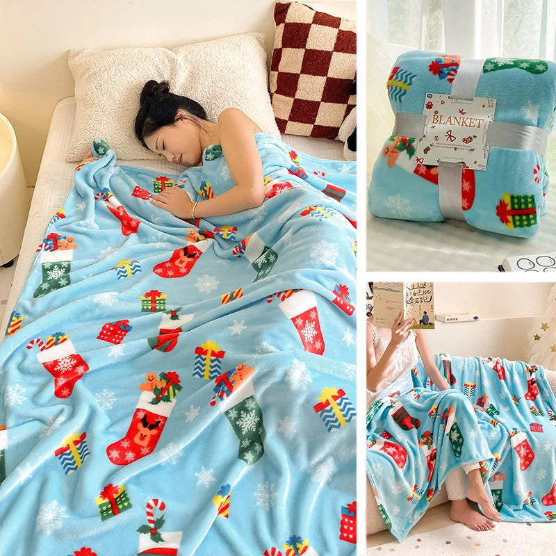 Nordvelle™ - Soft Flannel Christmas Throw Blanket, Cozy & Warm