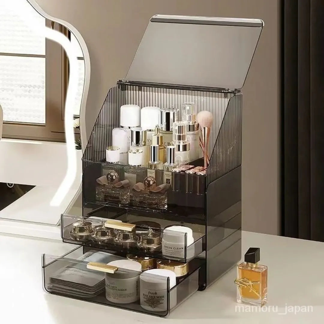 GlowEase™ - Multipurpose Dustproof Cosmetic Organizer Box