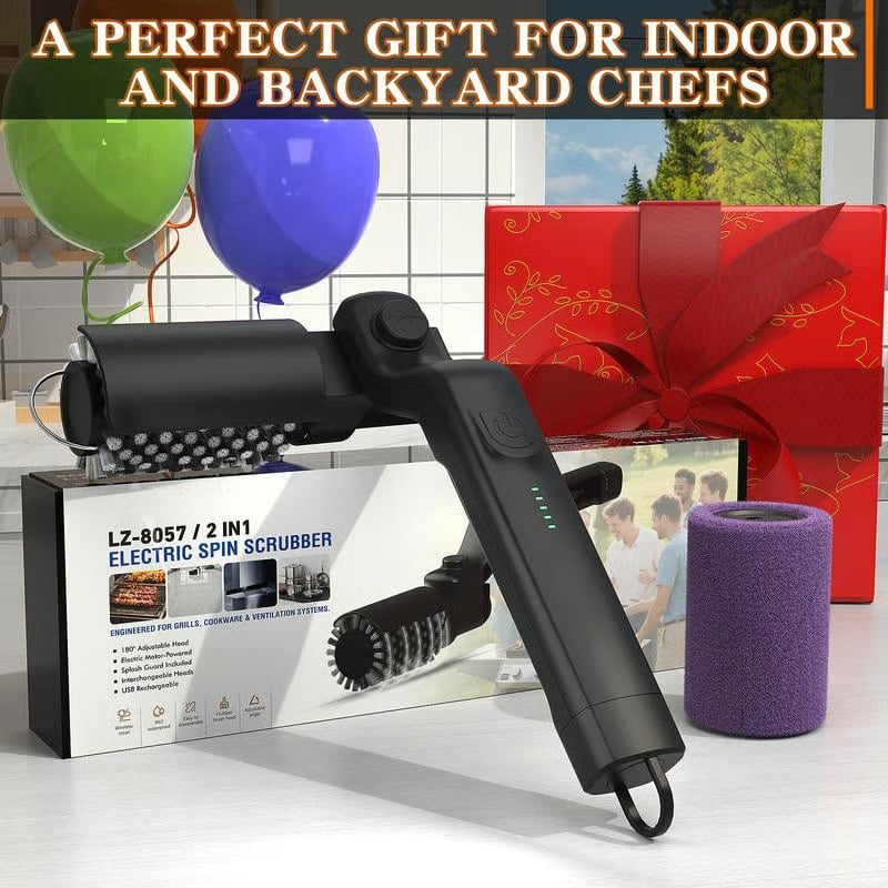 GrillPro™ - Cordless Electric BBQ Brush with Adjustable Angle