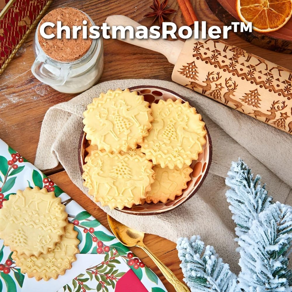 ChristmasRoller™ - Festive Cookie Rolling Pin for Holiday Baking
