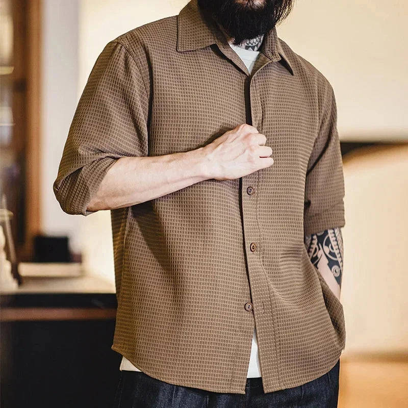 Timeless Stand Collar Shirt for Effortless Style
