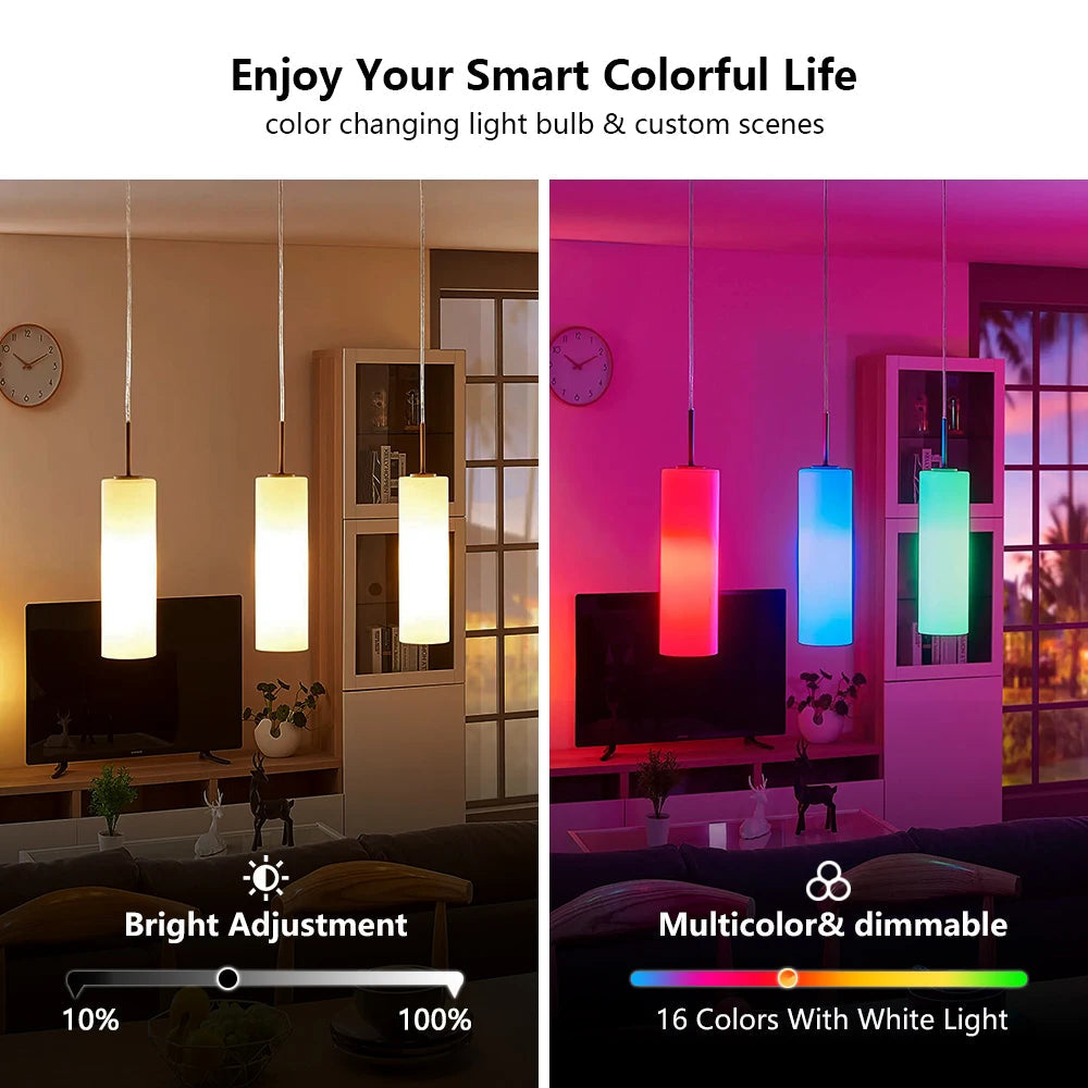 Smart Remote Control RGB LED Mood Light Bulb