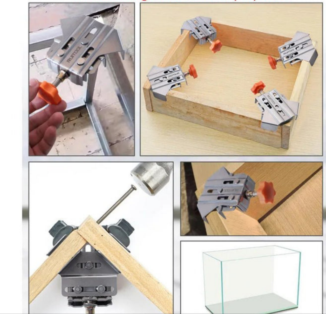 CornerClamps™ - 4-Piece Stainless Steel Angle Clamps Set
