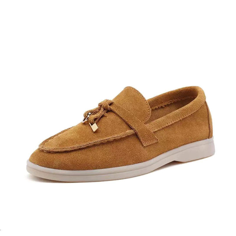 Elegant Women's Loafers with Stylish Buckle Detail