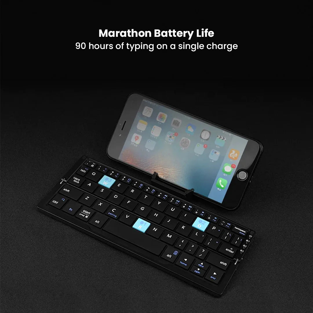 TechEase™ - Portable Foldable Bluetooth Keyboard with Stand