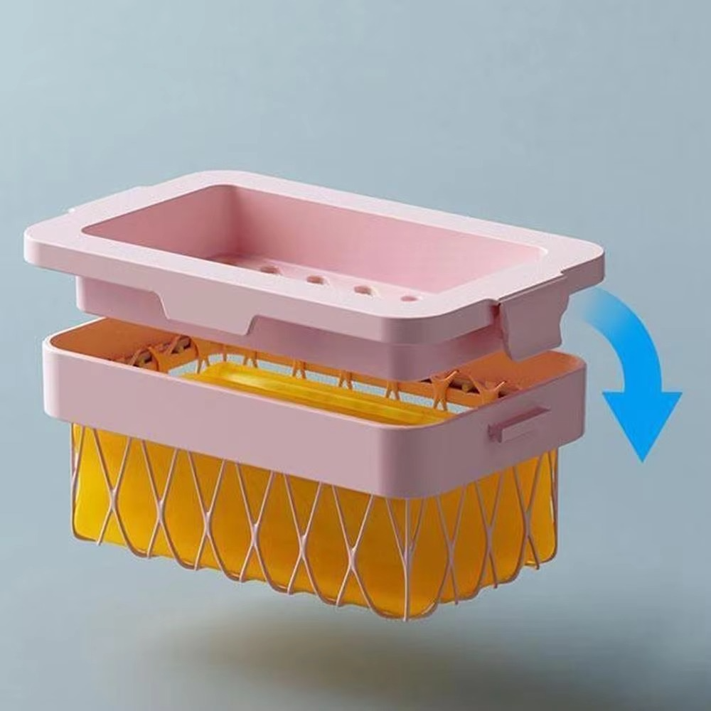 Hygienic Soap Dish and Foam Net Combo for Quick-Drying and Saving Soap