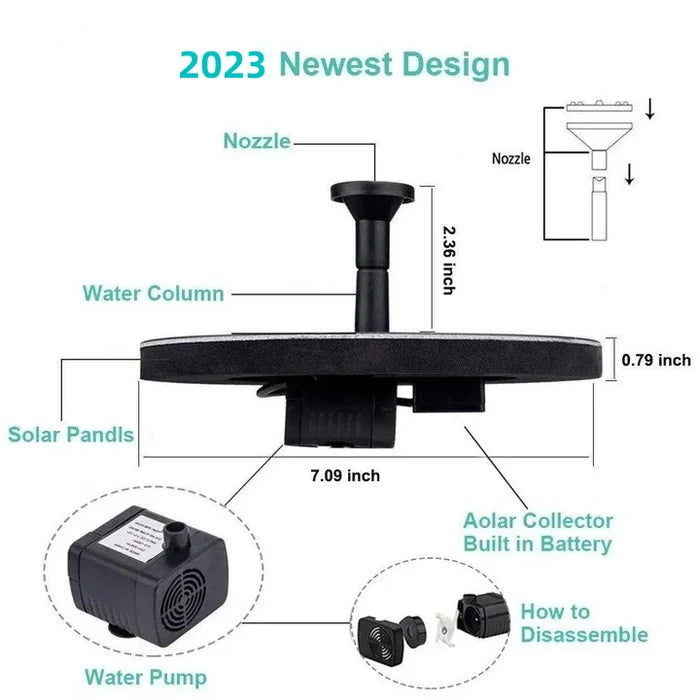 SunLuxe - Instant Solar-Powered Fountain for Effortless Garden Serenity