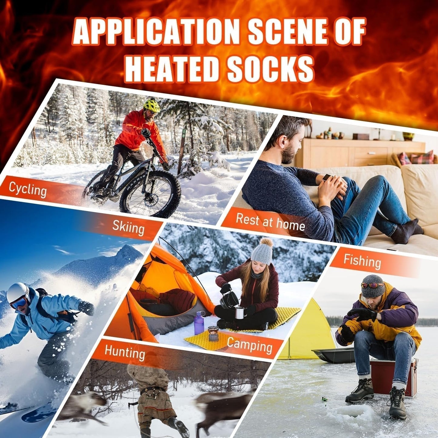 Nolan™ - Rechargeable Heated Socks for All-Day Warmth